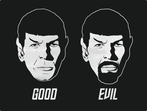 Good Spock. Evil Spock.